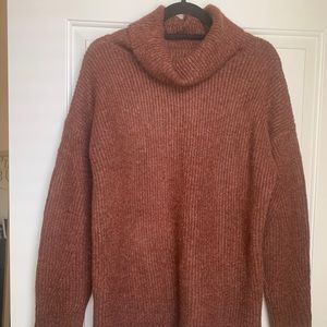 Burnt Orange Cowl Neck Sweater